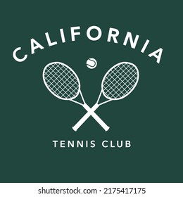 California city tennis club print and graphic design for apparel, t shirt, sweatshirt and other uses. - Powered by Shutterstock