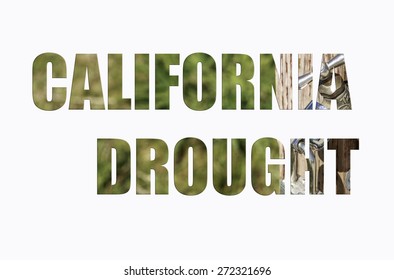 California Drought Illustration With Locked Spigot In Wording