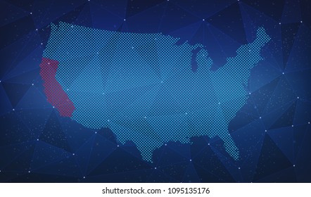 California Of USA Digital Map