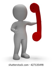 Call Character Meaning Render Communicate And Contact 3d Rendering