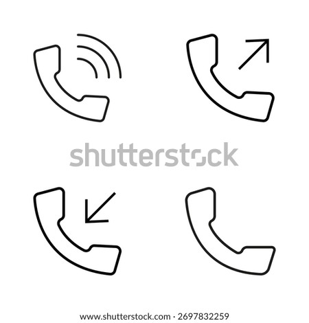 Call icon vector for web and mobile app. telephone sign and symbol. phone icon. contact us. Simple Blue Telephone Icon. phone icon or logo isolated sign symbol vector illustration. incoming outgoing
