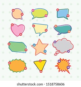 Call Outs Chat Bubble Colorful Template Set 