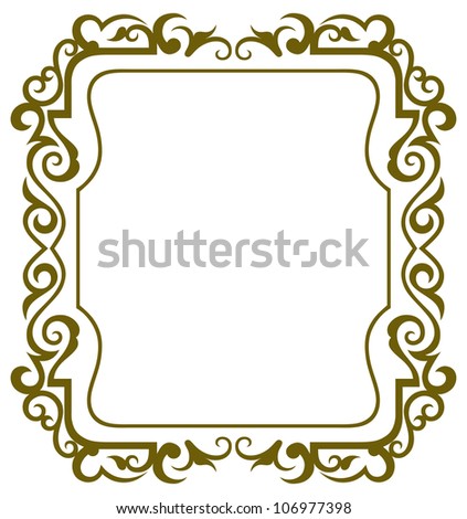Calligraphic design element and page decoration. Raster
