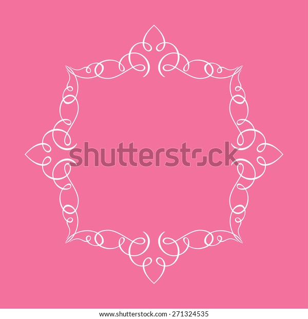 Calligraphic frame and page decoration.\
illustration pink\
background
