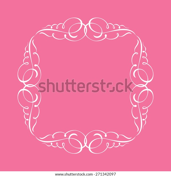 Calligraphic frame and page decoration.\
illustration white\
background