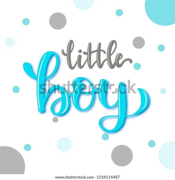 Calligraphy Font Little Boy Cute Baby Stock Illustration 1218114487