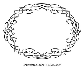 Calligraphy Ornamental Decorative Frame Stock Illustration 1135152209 