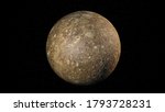 Callisto satellite of Jupiter. 3d illustration