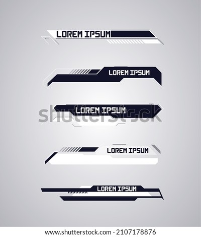 Callouts titles and frame in Sci- Fi style. Bar labels, info call box bars. Callouts titles. Callout bar labels, information call box bars and modern digital info.