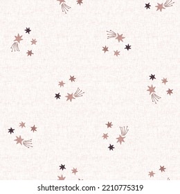 Calm Newborn Minimal Seamless Star Pattern. Gender Neutral Baby Nursery Decor Background. Scandi Style Sketch Wallpaper Background Tile Or Toddler Inclusive Apparel Fashion.