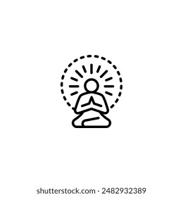 Calm and soothing self-care spiritual wellness icon perfect for mental health, relaxation, and holistic well-being applications. Ideal for use in wellness apps, meditation guides, and self-improvement - Powered by Shutterstock