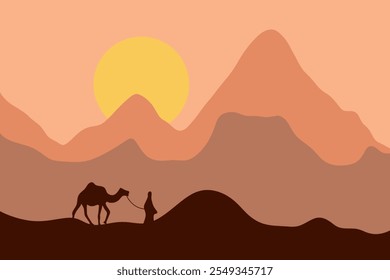 Camel dessert pattern background wallpaper