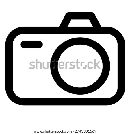 Camera flat icon. Vector Pictogram.