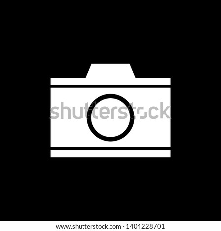 Camera icon simple flat style illustration.