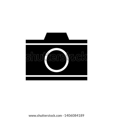 Camera icon simple flat style illustration.