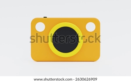 Camera icon symbolizing the evolution of photography to capture memories. 3D illustration.