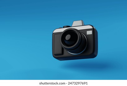 Camera Icon Symbolizing Photography Evolution. 3D render illustration. - Powered by Shutterstock