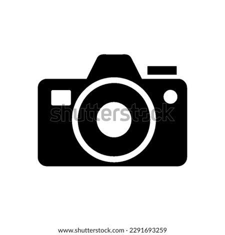 Camera Illustration Vector Illustration Black and White