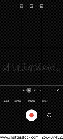 Camera interfeace of Smartphone Template smartphone camera frame