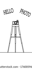 the camera on a tripod

