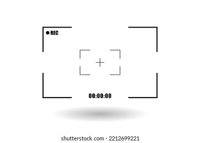 Camera Viewfinder Frame With Shadow