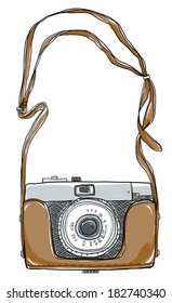 Camera Vintgae Art And Strap