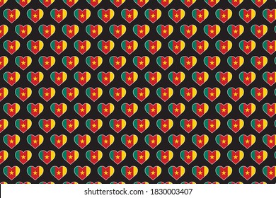 Cameroon Love Flag Pattern Country Nation Is Best Designs