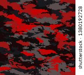 Camouflage military background. Camouflage bright red background - illustration. Abstract pattern seamless