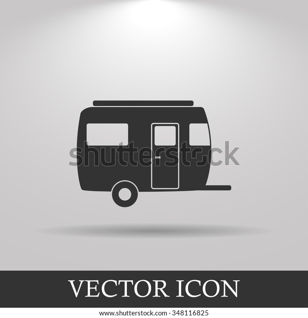 camping trailer icon Design\
style 