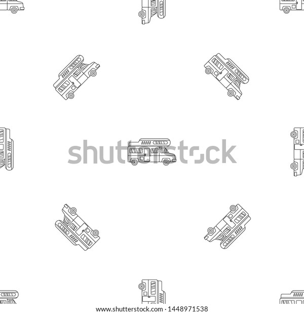 Camping truck pattern seamless repeat geometric\
for any web\
design