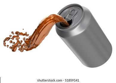 Can Pouring Brown Soda