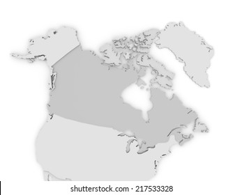 Canada 3d Map Isolated On White Stock Illustration 219708727 | Shutterstock