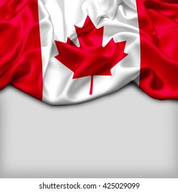 Canada Abstract Flag And Plain Background