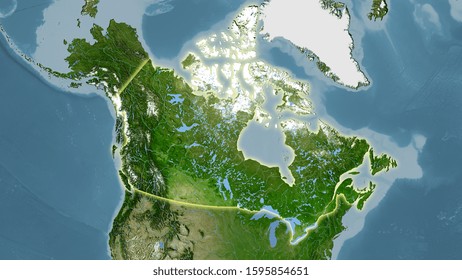 Satellite Map Of Canada