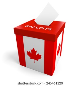 Canada Election Ballot Box For Collecting Votes