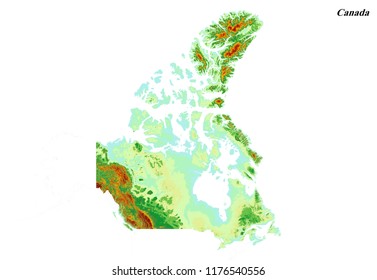 Canada Elevation Map 3d Canada Elevation Map 3D Rendering Stock Illustration 1176540556 |  Shutterstock