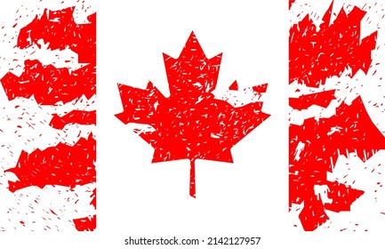 Canada Flag. Grunge Canadian Flag. 