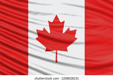 Canada Flag Wave Close Up, National Flag Background