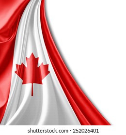 Canada Flag And White Background