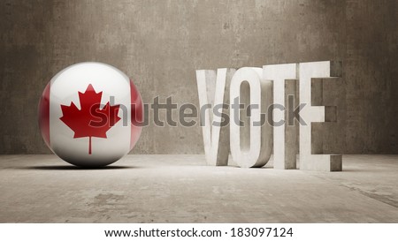 Canada High Resolution Vote Concept