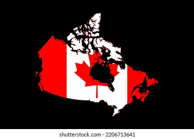 Canada Map Filled Canada Flag Texture Stock Illustration 2206713641 ...