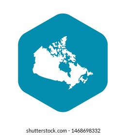 Canada Map Icon. Simple Illustration Of Canada Map Icon For Web