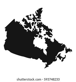 Canada Map Icon. Simple Illustration Of Canada Map  Icon For Web