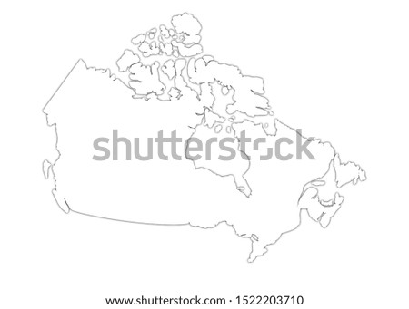 canada map on white background