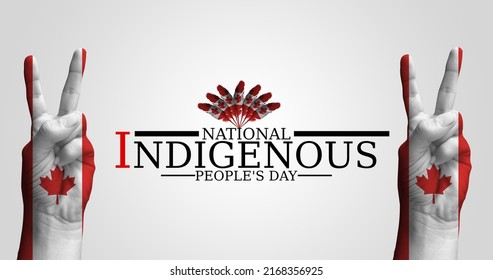 Canada National indigenous people's day poster background 