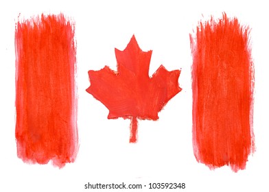 Canadian Flag, Paint Drawing