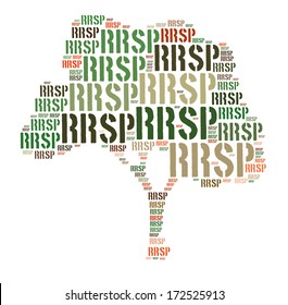 Canadian Registered Retirement Savings Plan Concept Word Cloud