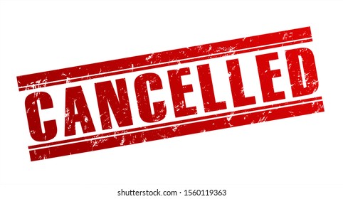 cancelled rubber stamp concept illustration isolated