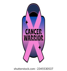 Cancer Awareness illustration with text-cancer warrior  - Powered by Shutterstock