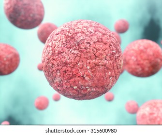 Cancer Cell As 3D Rendering